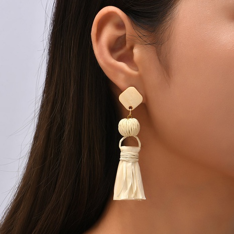 Ethnic Style Geometric Wood Handmade Earrings 1 Pair's discount tags