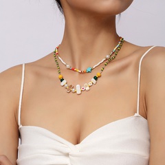 Ethnischer Stil Geometrisch Legierung Perlen Harz Halskette 1 Stück