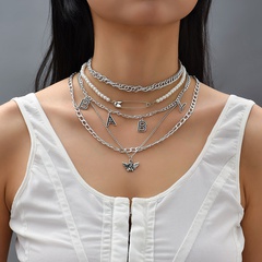 Mode Geometrisch Legierung Überzug Künstliche Perlen Halskette 1 Satz