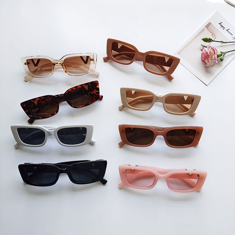 Unisex Fashion Rectangle Pc Resin Square Polishing Sunglasses's discount tags