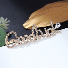 Fashion Letter Alloy Plating Artificial Rhinestones Brooches