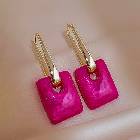 Fashion Geometric Square Arylic Alloy Splicing Earrings's discount tags