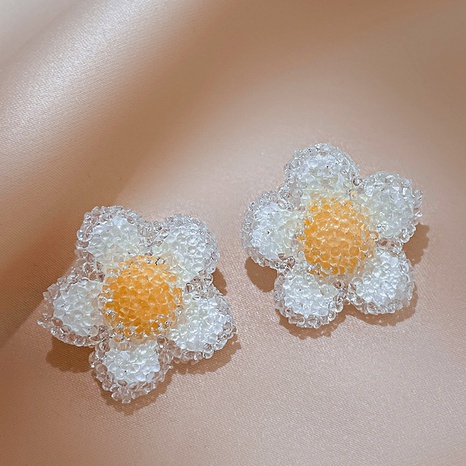 Boucles d'oreilles en acrylique de fleur de mode's discount tags