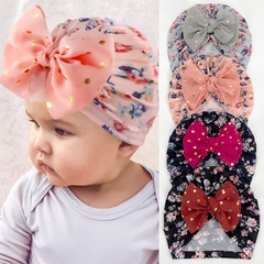 Children Unisex Fashion Solid Color Bow Knot Baby Hat
