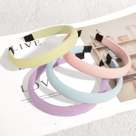 Simple Style Solid Color Cloth Hair Band's discount tags