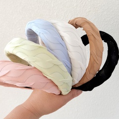 Simple Style Solid Color Cloth Stripe Hair Band
