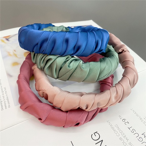 Simple Style Solid Color Cloth Gauze Hair Band 1 Piece's discount tags
