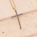 Fashion Cross Stainless Steel Copper Pendant Necklace Inlay Zircon Stainless Steel Necklacespicture15