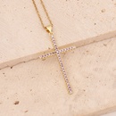 Fashion Cross Stainless Steel Copper Pendant Necklace Inlay Zircon Stainless Steel Necklacespicture16