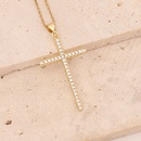 Fashion Cross Stainless Steel Copper Pendant Necklace Inlay Zircon Stainless Steel Necklacespicture12