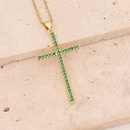 Fashion Cross Stainless Steel Copper Pendant Necklace Inlay Zircon Stainless Steel Necklacespicture13