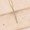 Fashion Cross Stainless Steel Copper Pendant Necklace Inlay Zircon Stainless Steel Necklacespicture14