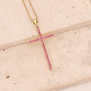 Fashion Cross Stainless Steel Copper Pendant Necklace Inlay Zircon Stainless Steel Necklacespicture17