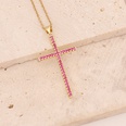 Fashion Cross Stainless Steel Copper Pendant Necklace Inlay Zircon Stainless Steel Necklacespicture21