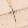 Fashion Cross Stainless Steel Copper Pendant Necklace Inlay Zircon Stainless Steel Necklacespicture24