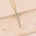 Fashion Cross Stainless Steel Copper Pendant Necklace Inlay Zircon Stainless Steel Necklacespicture25