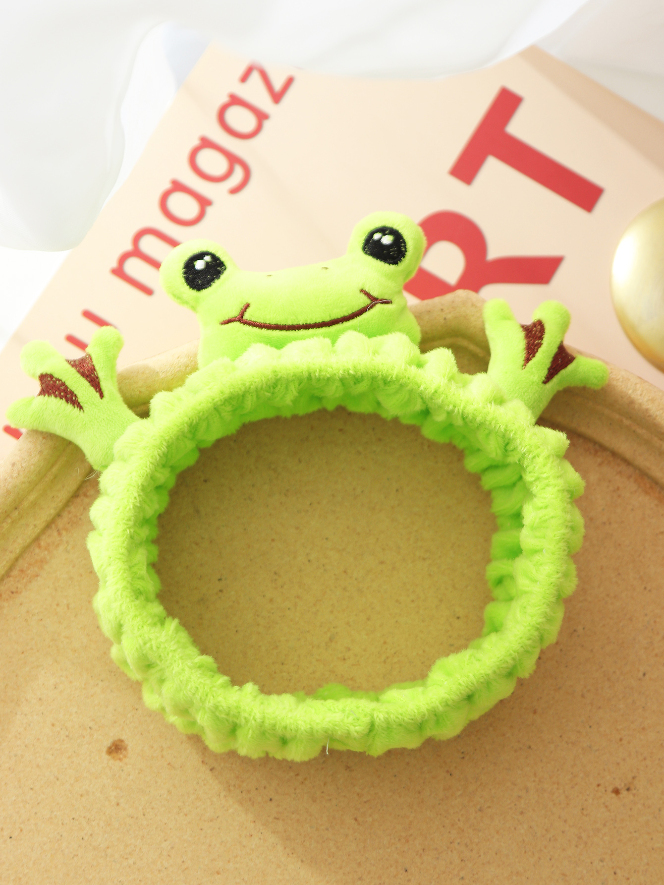 fashion printed Lovely Cartoon Frog shaped stitching Headband4
