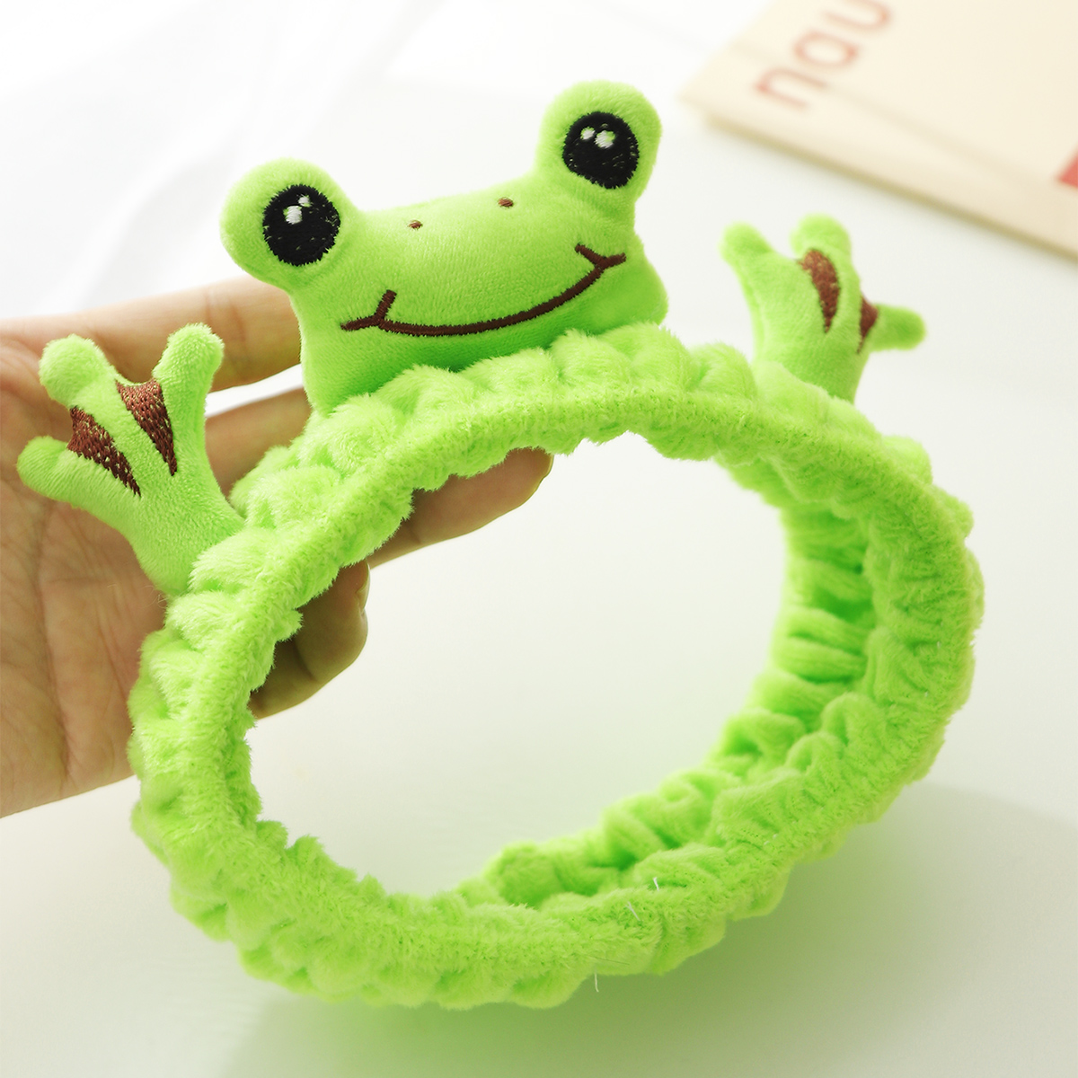 fashion printed Lovely Cartoon Frog shaped stitching Headband3