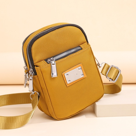 Fashion Solid Color Square Zipper Crossbody Bag's discount tags