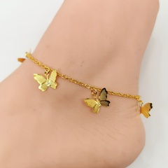 Sucré Papillon Alliage Placage Bracelet De Cheville 1 Pièce