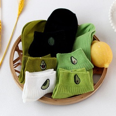 Einfacher Stil Einfarbig Baumwolle Stickerei Socken