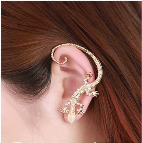 Modern Style Geometric Alloy Artificial Rhinestones Ear clips 1 Piece's discount tags
