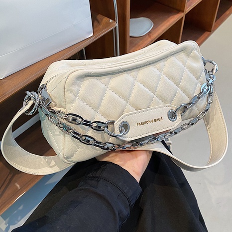 Fashion Solid Color Chain Square Zipper Crossbody Bag's discount tags