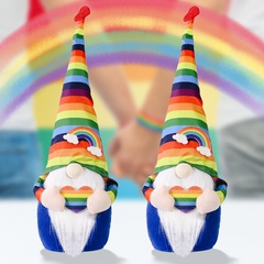 Nouveau rainbow elf rudolf sans visage couleur nain poupée