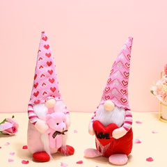 Cadeau mignon pour la saint-valentin rose rudolph heart couple poupée décoration
