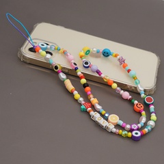 Lettre d'amour Bracelet Acrylique Perles Mixtes Blanc Imitation Perle Polymère Argile Fruit Sangle de Téléphone Portable