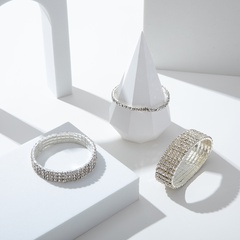 Koreanische Art Quadrat Nachgemachter Diamant Armbänder Inlay Edelstahl Armbänder