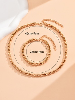 Fashion Solid Color Alloy Chain Alloy Bracelets Necklacepicture10