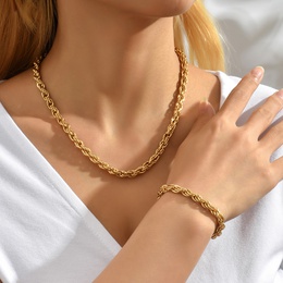 Fashion Solid Color Alloy Chain Alloy Bracelets Necklacepicture7