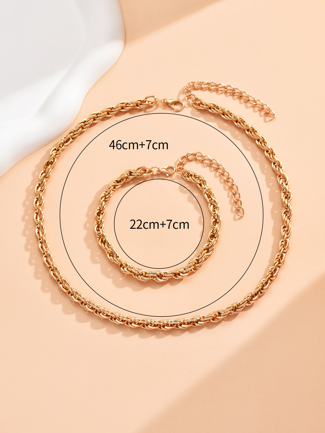 Fashion Solid Color Alloy Chain Alloy Bracelets Necklacepicture5