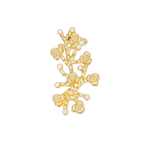 Boucles d'oreilles en perles artificielles plaquées en alliage de plantes à la mode's discount tags