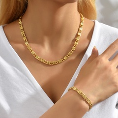 Fashion Solid Color Alloy Chain Alloy Bracelets Necklace