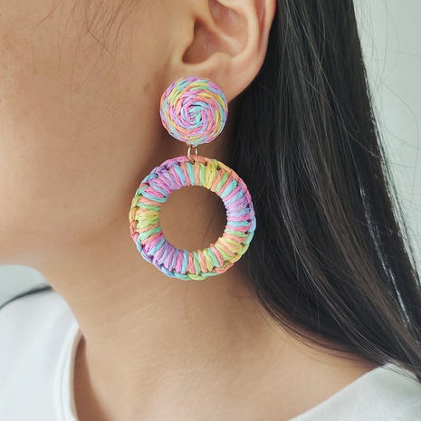 Sweet Round Raffia Earrings's discount tags