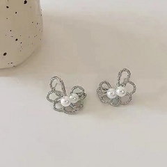 Elegant Geometrisch Legierung Überzug Künstliche Perlen Ohrringe