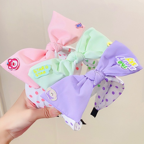 Cartoon Style Letter Bow Knot Cloth Hair Band's discount tags