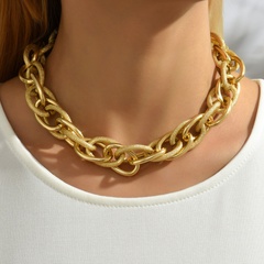 Punk Solid Color Alloy Chain Necklace