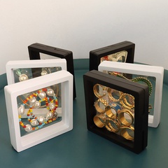 Einfache transparente quadratische Plastikarmband-Ring-Aufbewahrungsbox