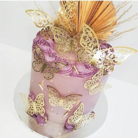 La Saint-Valentin Fête Des Mères D'anniversaire Papillon Papier Fournitures de décoration de gâteaux Fête Fournitures de décoration de gâteaux's discount tags