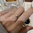 Koreanische Art Wassertropfen Kupfer Offener Ring Strasssteine Kupfer Ringepicture13