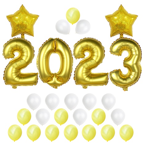 New Year Number Star Emulsion Party Balloon's discount tags