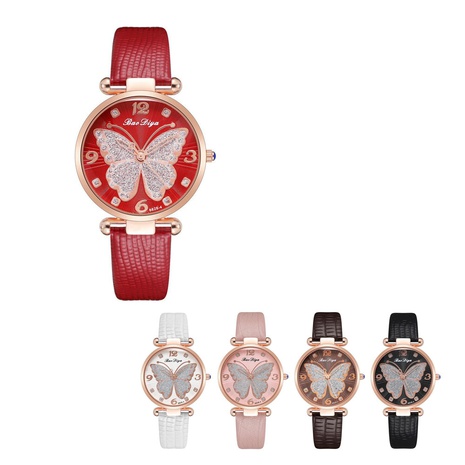 Women'S Casual Butterfly Buckle Quartz Watch's discount tags