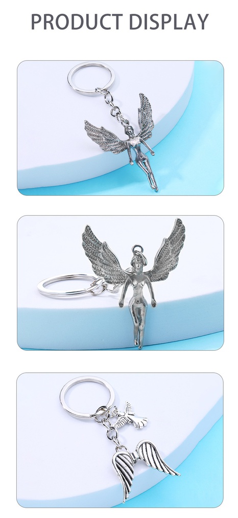 Cute Angel Wings Alloy Plating Keychain's discount tags