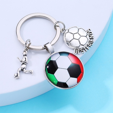 Sports Football Glass Casting Keychain's discount tags