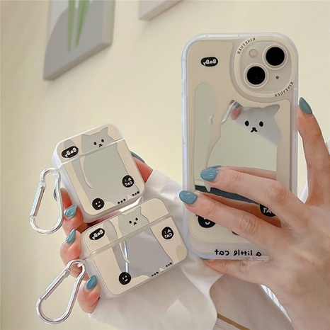 Cute Kitty Mirror-Surface Headset Protective Case for Apple AirPods's discount tags