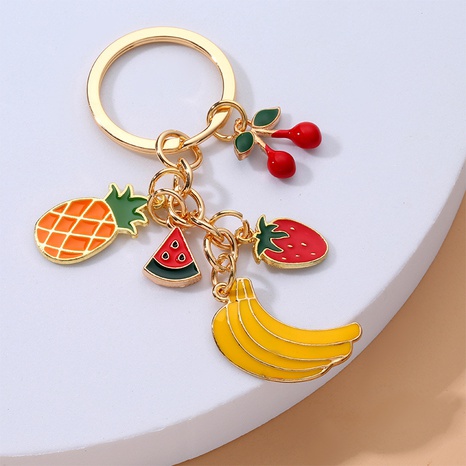 Cute Cherry Cat Apple Alloy Plating Keychain's discount tags