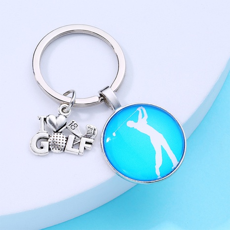 Simple Style Sports Glass Casting Keychain's discount tags